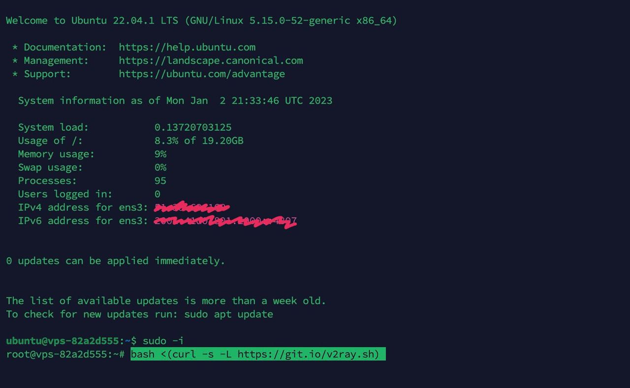 Run v2ray script